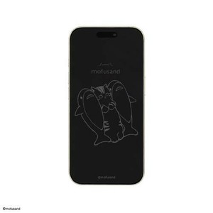 mofusandiPhone 16/15/15 Pro/14/14 Pro/13/13 Pro 対応 ガラススクリーンプロテクターサメにゃん MOFU-69A