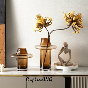 ≪予約商品≫早い者勝ち 花瓶 リビングの置物 フラワーアレンジメント おしゃれな ガラスの花瓶 水養花