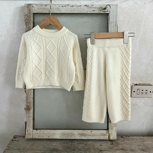 韓国スタイル  4色5サイズ シャツ パンツ ニット 上下2点セット セットアップ