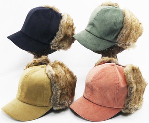【特価】ピンク イヤーファー キャップ コーデュロイ 耳あて 秋冬 帽子 レディース