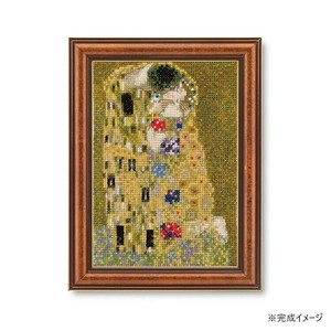 クロス・ステッチキット ART GALLERY ミニフレームコレクション 「接吻」クリムト 7584