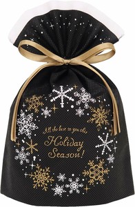 【予約商品】インディゴ クリスマス ラッピング袋 不織布 ギフトバッグ グリーティングバッグ XG059