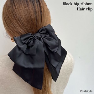 ブラック ビッグ リボン ヘアクリップ czysacz01232
