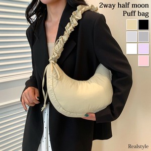 2way シャーリング ショルダー ハーフムーン パフバッグ 選べる7カラー czysbg01315