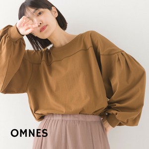 【再入荷】袖ボリュームタック長袖TシャツロンT