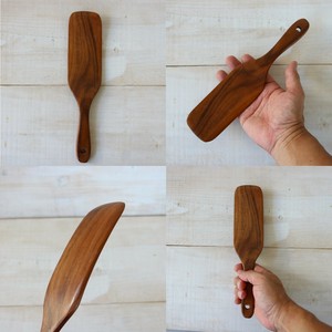 ☆炒め・混ぜ・塗り・裏ごしを！【お買い得・便利ツール】モダンスパチュラへら型　茶