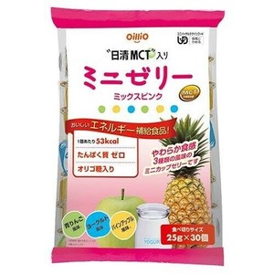 MCT入りミニゼリー ミックスピンク(青りんご・パインアップル・ヨーグルト) 25gx30個入