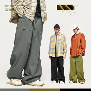 P19670 ワイド ボトムス ロングパンツ ズボン カジュアル 2024秋冬新作 メンズ