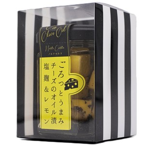 【クリアボックス付】ごろっとうまみチーズのオイル漬＜塩麹＆レモン＞ 100g