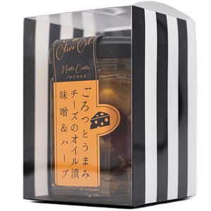 【クリアボックス付】ごろっとうまみチーズのオイル漬＜味噌＆ハーブ＞ 100g