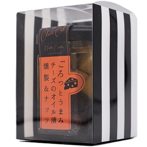 【クリアボックス付】ごろっとうまみチーズのオイル漬＜燻製＆ナッツ＞ 100g