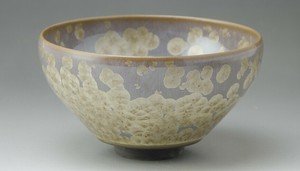 花結晶（灰茶）　抹茶碗