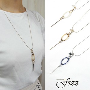 【ネックレス】オーバルアセチのダイヤカットネックレス　82-5887