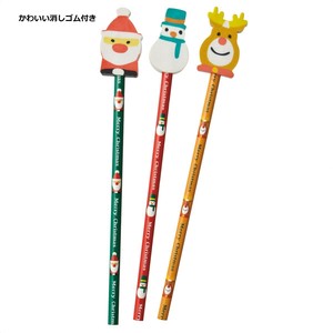 クリスマス販促用品　クリスマス消しゴム付き鉛筆