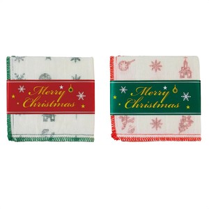 クリスマス販促用品　クリスマスかや織りテーブルふきん　プレミアム生活雑貨