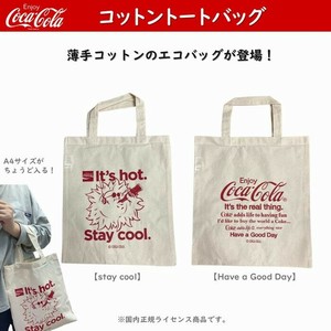 Coca-Cola コカ・コーラ 【 コットントートバッグ（S） 】コカコーラ レジ袋 エコバッグ CC-CTS6.7