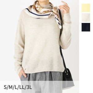 カシミヤ100％エアリーニットハイネックプルオーバー