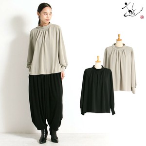 Button Shirt/Blouse High-Neck Made in Japan