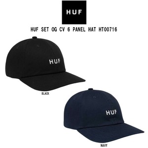 HUF(ハフ)キャップ 帽子 コットン 綿 6パネル ロゴ 刺繍 調整可能 ユニセックス HT00716