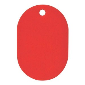 ORIONS　プラスチック番号札(小)　無地　50枚入り　レッド　NO.9C-R