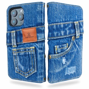 [簡易包装] デニム iPhone16 Pro Max スマホケース 手帳型 iPhoneケース ※簡易ビニール包装仕様