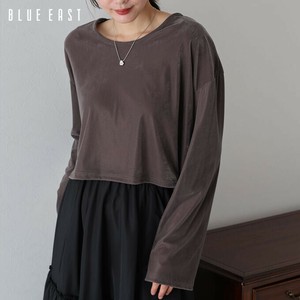 T-shirt Long T-shirt Sheer Short Length Velour Cut-and-sew Short Length [2024 NEW]
