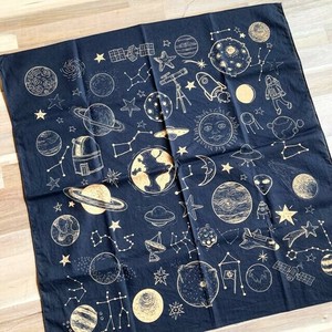 Thin Scarf black Cotton accessory