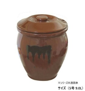 丸かめ (蓋付)  5号 9.0L