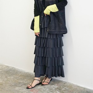 Skirt black Tiered Skirt Charcoal