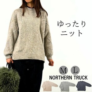 Sweater/Knitwear Mock Neck Puff Sleeve