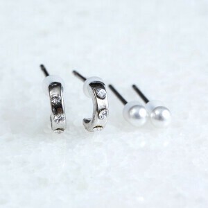 Pierced Earrings Titanium Post
