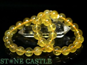 ☆高品質☆【ブレスレット】イエローフローライト (2A) (約14〜14.5mm) 【天然石 パワーストーン】