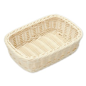 萬洋(まんよう) 樹脂バスケット角型 (白)25cm 91-075A