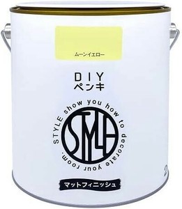 ニッペホームペイント DIYペンキ マットフィニッシュ 2kg ムーンイエロー HSD104