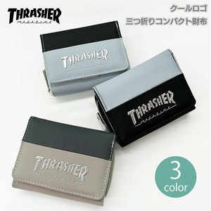 THRASHER スラッシャー クールロゴ 三つ折り コンパクト財布
