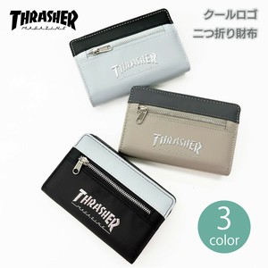 THRASHER スラッシャー クールロゴ 二つ折り 財布 深札入れ