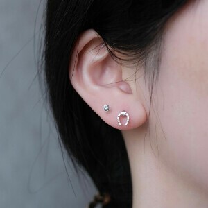 Pierced Earrings Titanium Post
