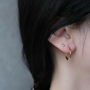 Pierced Earrings Titanium Post