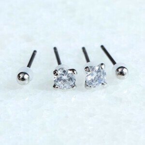 Pierced Earrings Titanium Post