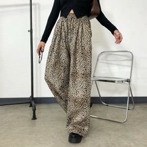 Full-Length Pant Patterned Leopard Print Wide Pants [2024 NEW]