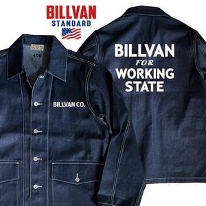 【限定冬セール！】BILLVAN WORKS 70’s復刻プリント・デニムワーク・カバーオール　ビルバン　アメカジ