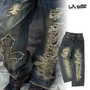 Full-Length Pant Patchwork Vintage