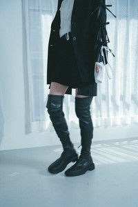 「elle」リボン スイッチング スカート