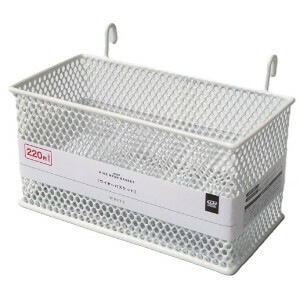 【200】ワイヤーメッシュバスケット WH【売価表記あり】