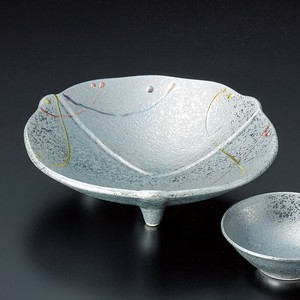 錦くもの糸三足三方割向付・千代口(有田焼)　日本製 陶器 和食器