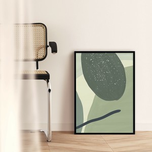 アートポスター【 spruce abstract_a モスグリーン 】 A3　B3　A2　B2　A1　B1　30×40　40×50　50×70
