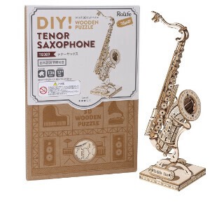 TG309　テナーサックス／楽器3Dウッドパズル