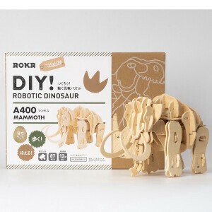 A400　マンモス／動く3Dウッドパズル（恐竜）