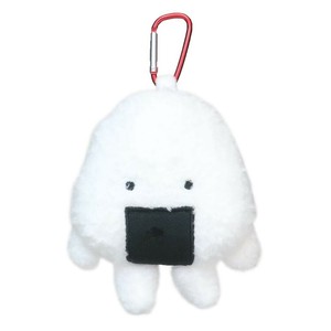 【ポーチ】おにうめ カラビナ付きぬいぐるみファスナーマスコット おにぎり