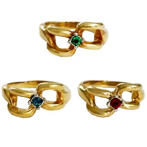 3スタイル ゴールドリング KEYES 指輪 ヴィンテージアクセサリー カナダ製 キーズ 22KTゴールドプレート